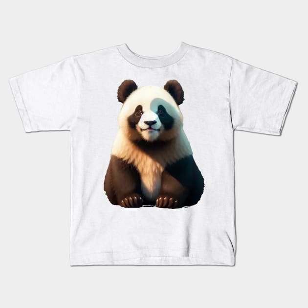 Just a Smily Baby Panda 3 Kids T-Shirt by Dmytro